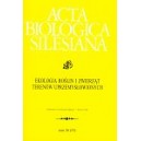 „Acta Biologica Silesiana”. T. 36/53: Ekologia roślin i zwierząt terenów uprzemysłowionych
