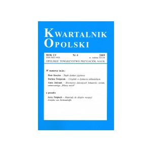 Kwartalnik Opolski Nr 4 /2009 R. 