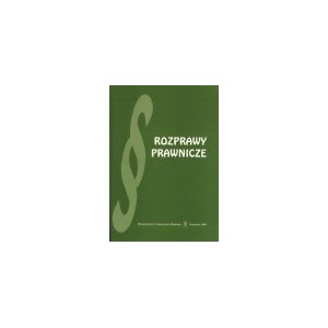 Rozprawy prawnicze. Księga pamiątkowa dla uczczenia pracy naukowej profesora Antoniego Agopszowicza